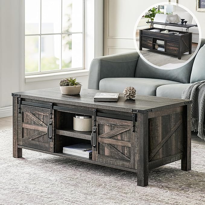 OKD 48" Farmhouse Lift Top Coffee Table