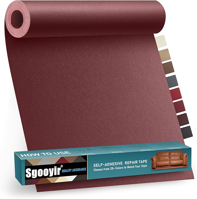 Leather Repair Patch Tape Kit, Vinyl Leather Repair Kit