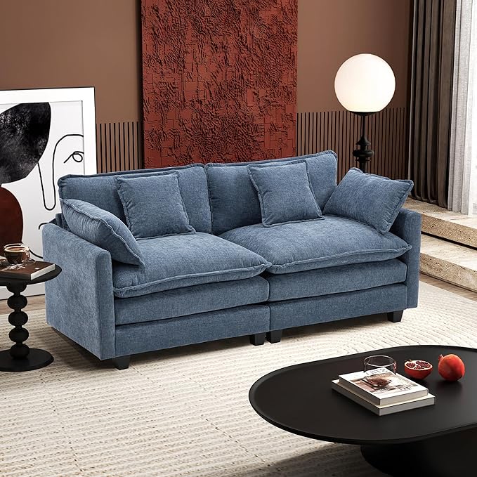 Ihanherry Cloud Sofa 77 Inch Loveseat, Modern Sectional Couch, 2-Seats Sofa