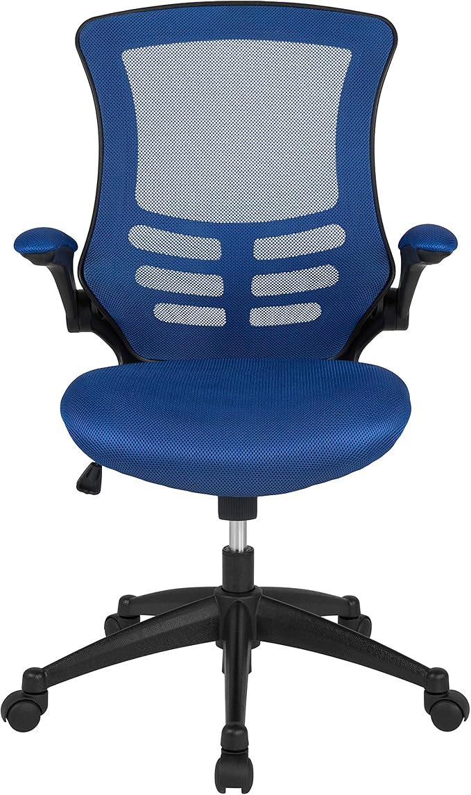 Flash Furniture Kelista Mid-Back Blue Mesh Swivel Ergonomic Task Office Chair