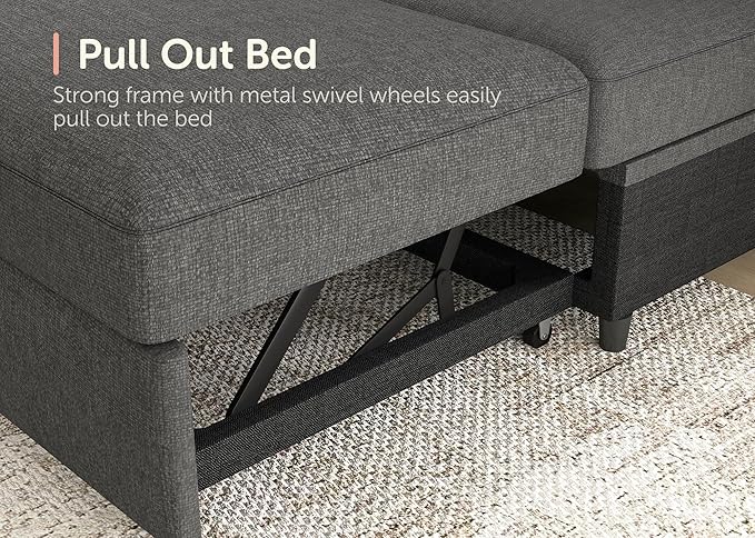 HONBAY Sectional Sleeper Sofa