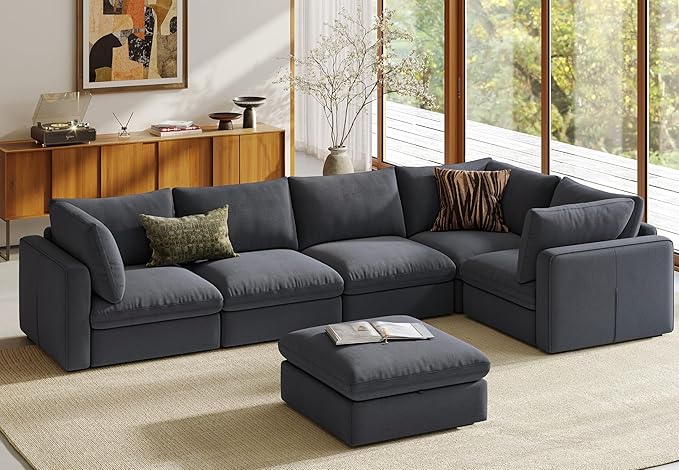 LINSY HOME Oversized Modular Sectional Sofa, Rubik V Modern Sectional Couch Set