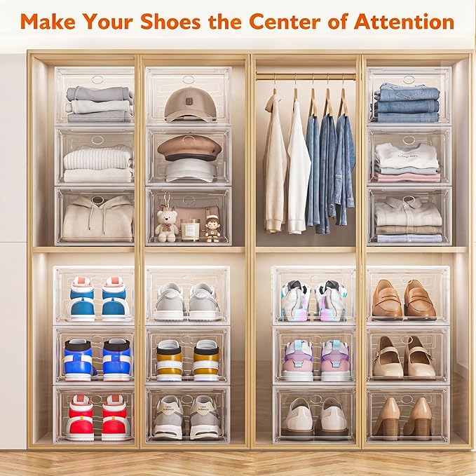 7 code Shoe Organizer, Collapsible Closet Storage Rack