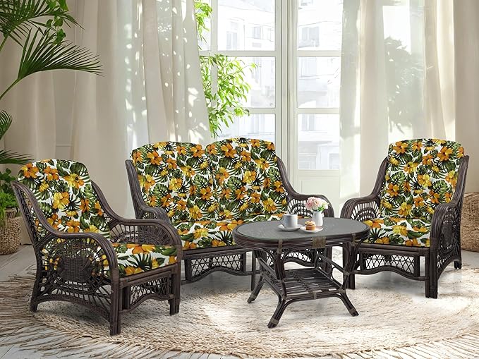 Malibu Lounge Living Accent Armchair Natural Rattan Wicker Handmade Design