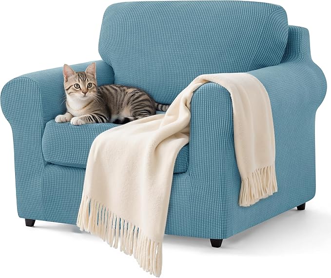 SUBRTEX 3 Pieces Stretch Sofa Slipcover Sets Couch Cover Sets Backrest Cushion