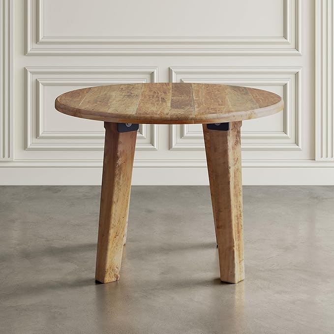 Jofran Reclamation 42" Rustic Reclaimed Solid Wood Round Dining Table