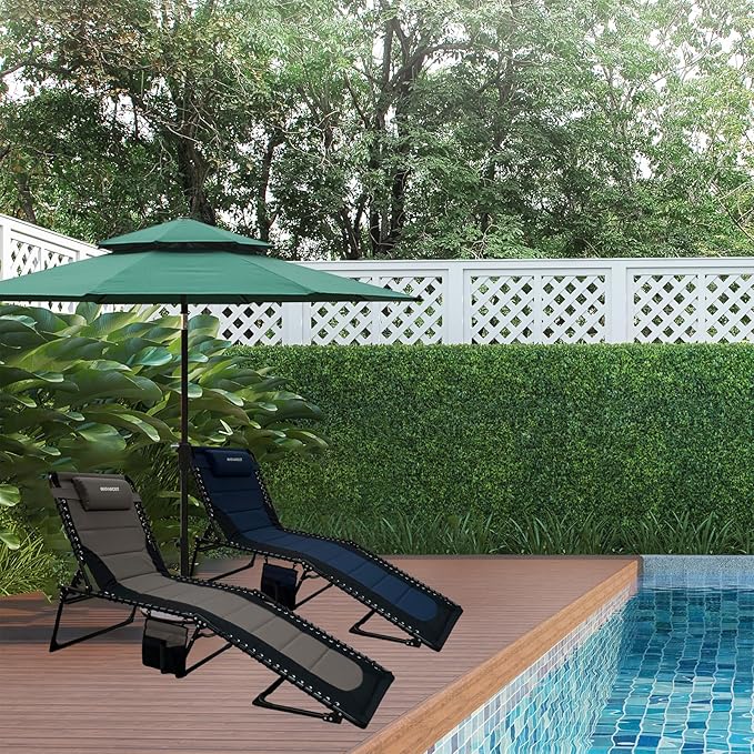 Outdoor Folding Lounge Chair Padded