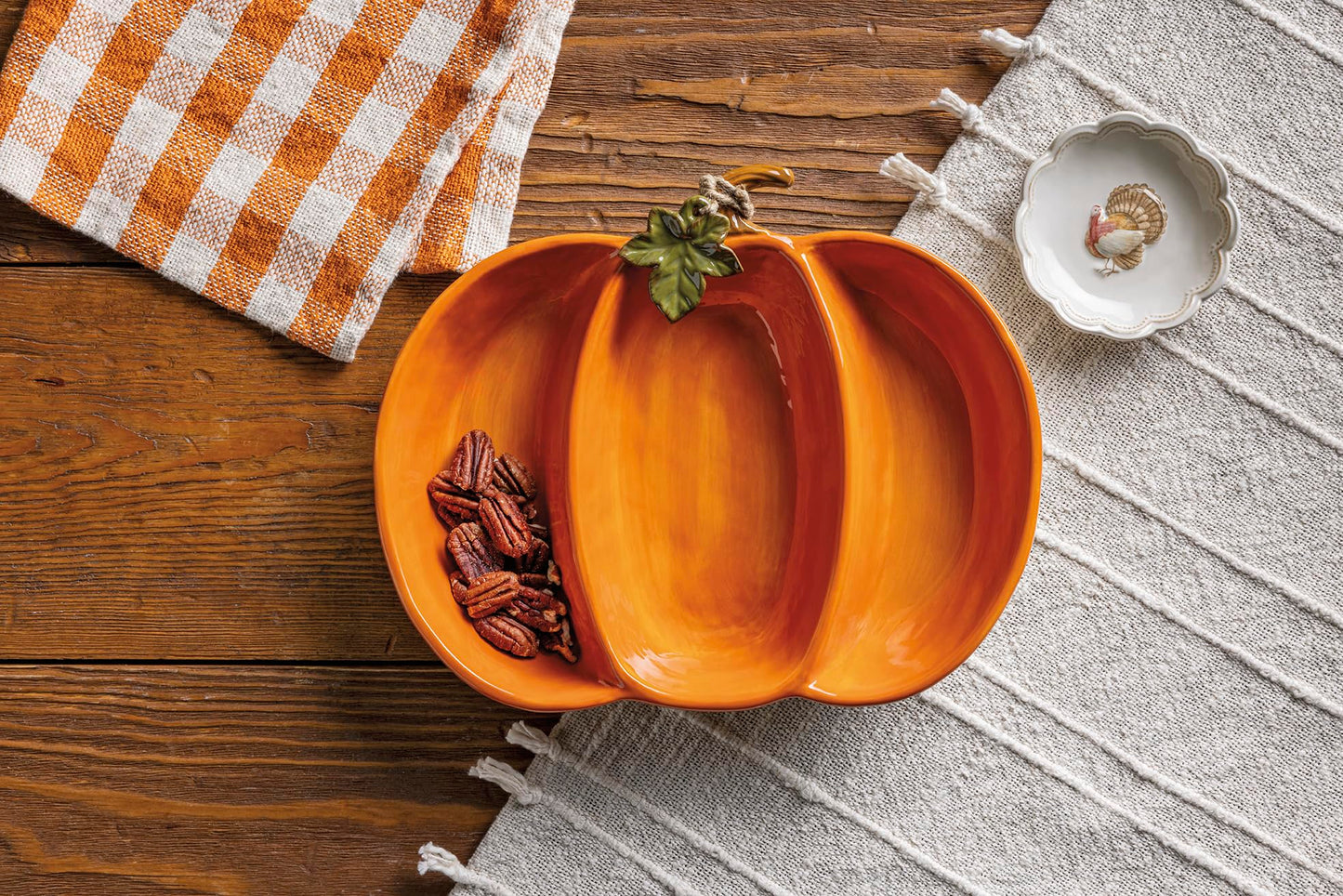 Mud Pie Thanksgiving Triple Dip Pumpkin Server