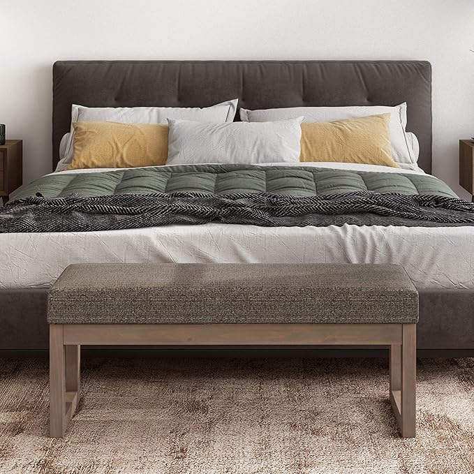 SIMPLIHOME Milltown Large Ottoman Bench