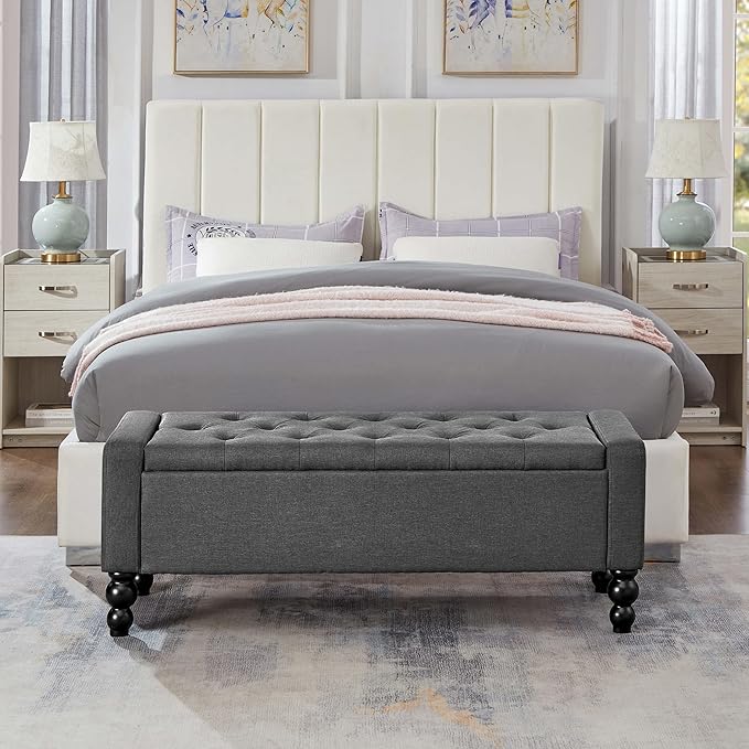 50" W Storage Ottoman Bench