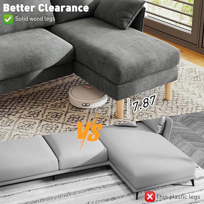 WorthFurni Sectional Couches for Living Room, U Shaped Modular Sectional Sofa