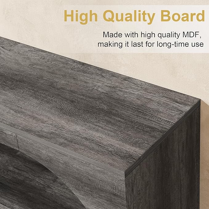Console Table, 55-Inch Entryway Tables 3-Tier Wood Narrow Sofa Tables