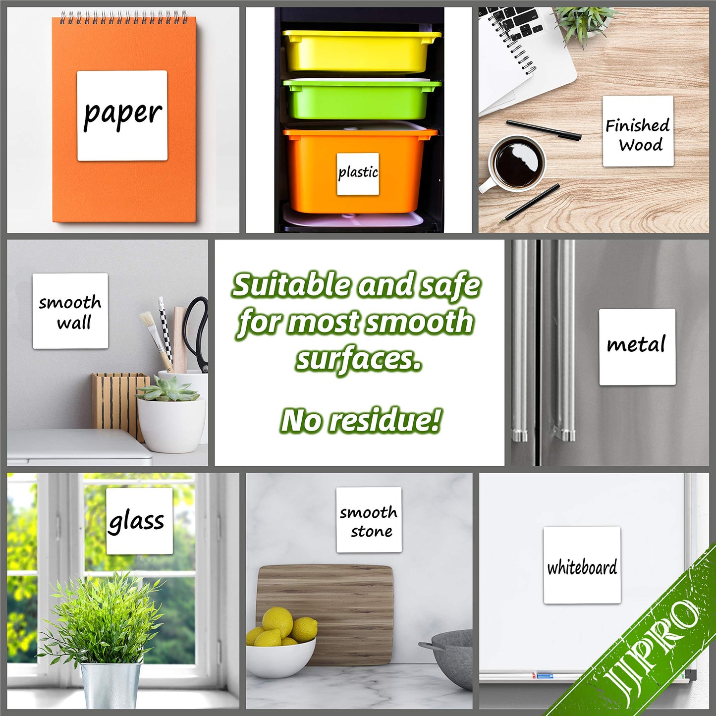 Dry Erase Sticky Notes. Reusable Whiteboard Stickers 4"x4" - 8 Pack. Suitable for All Smooth Surface. Great for Labels, Lists, Reminders and Decals. No Paper Post Notes Again, Its Washable, Removable
