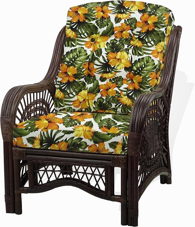 Malibu Lounge Living Accent Armchair Natural Rattan Wicker Handmade Design