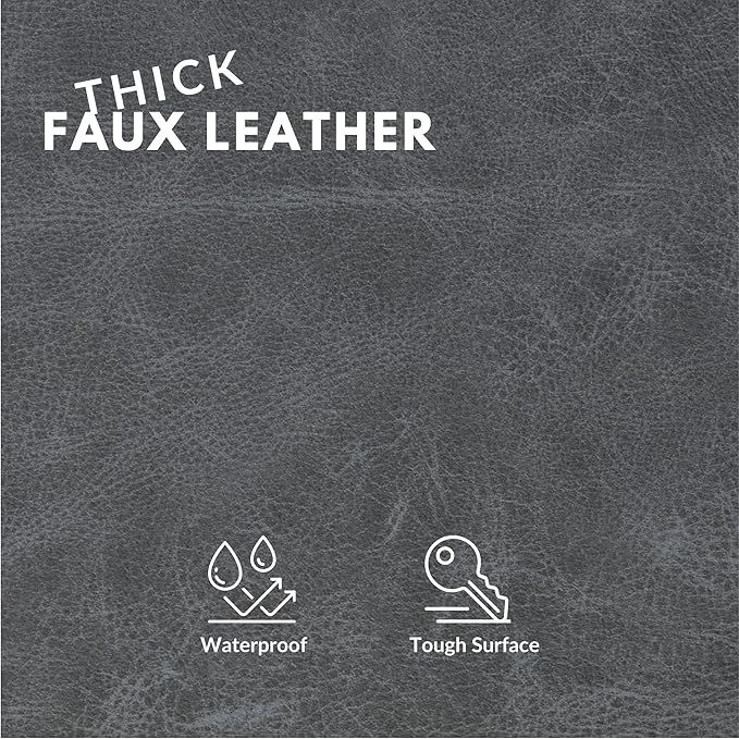Faux Leather Fabric, Thick Durable Synthetic Repholstery Leather Vinyl
