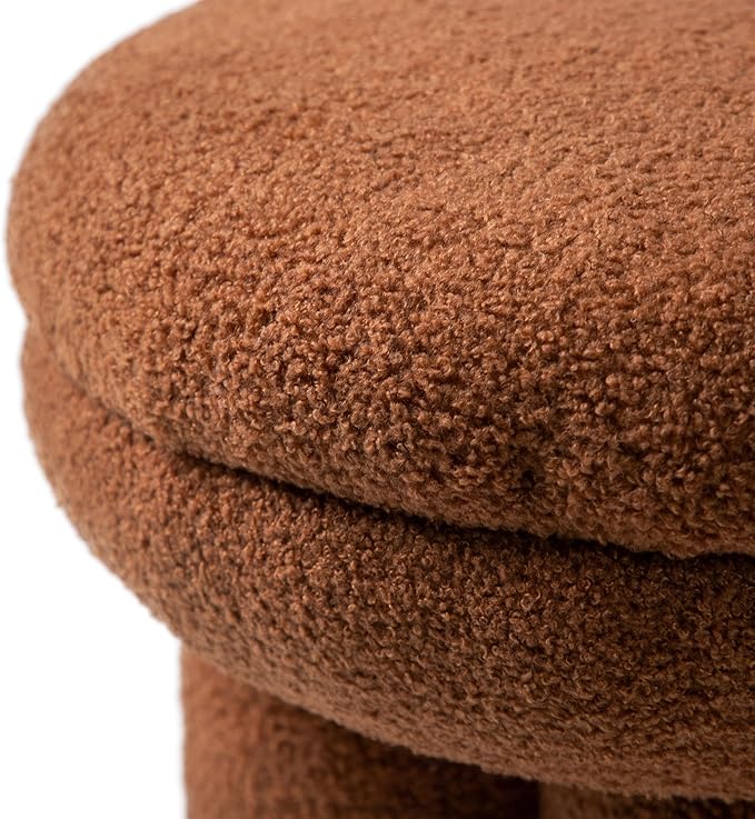 Furniture of America Rami Modern 17-inch Mushroom-Shape Upholstered Ottoman
