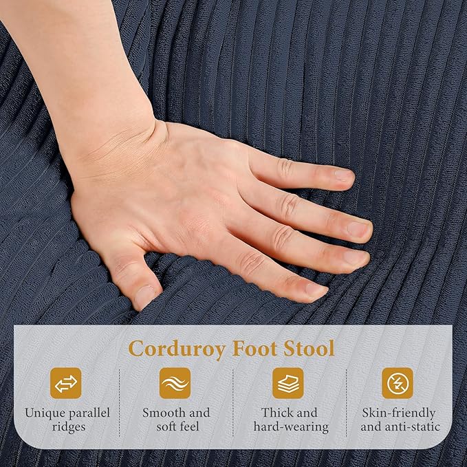 Vesgantti Large Ottoman for Modular Sofa, 29.5" Corduroy Ottoman