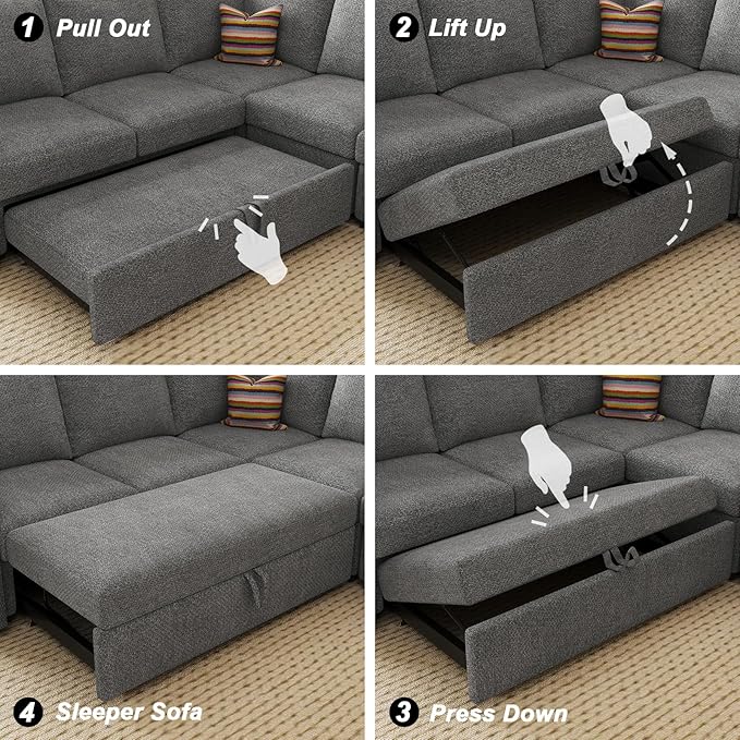 Belffin Modular Sectional Sleeper Sofa