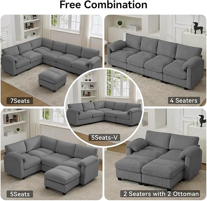 61'' Modular Loveseat Sofa