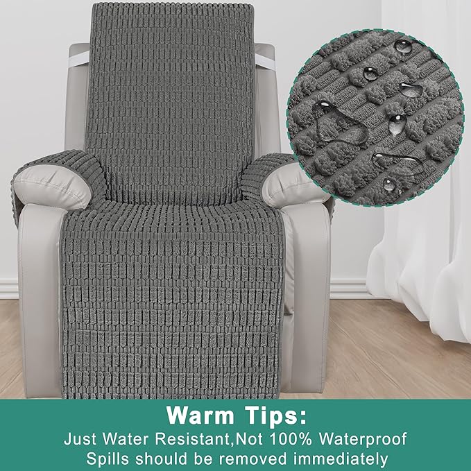 Foxdecor Recliner Chair Covers, Recliner Cover Non-Slip Chair Covers, Washable