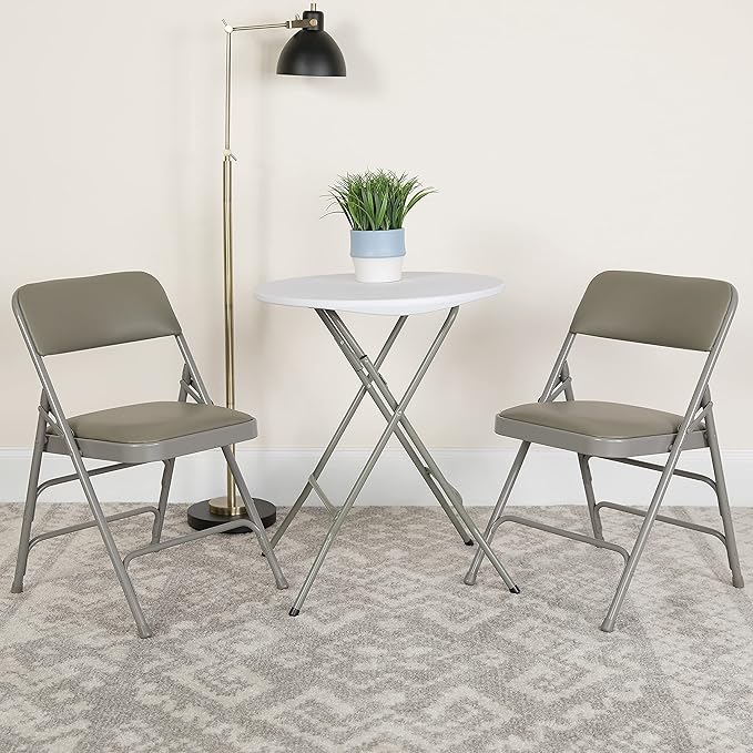 Flash Furniture 2 Pack HERCULES Series Curved Triple Braced & Double Hinged