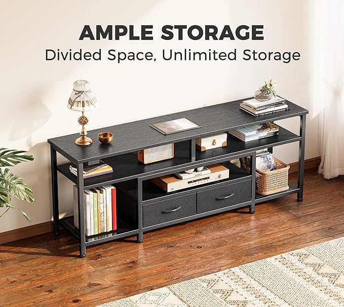 Huuger TV Stand for 55 60 Inch TV, Entertainment Center