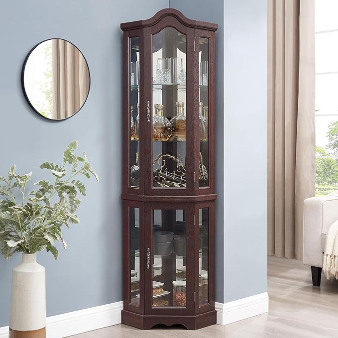 Glass Corner Display Cabinet