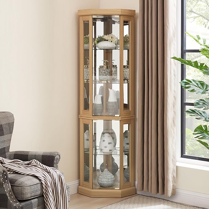Glass Corner Display Cabinet
