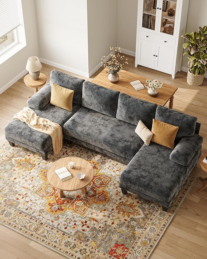 U-Shaped Sectional Couches for Living Room | 112 Inch Modern Sectional Couch |