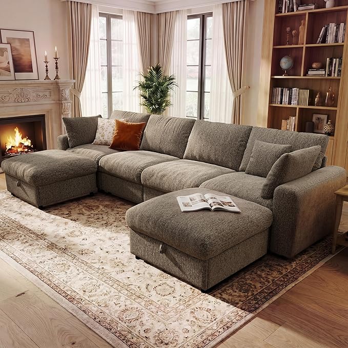 Ihanherry 141" Oversized Cloud Sectional Couches