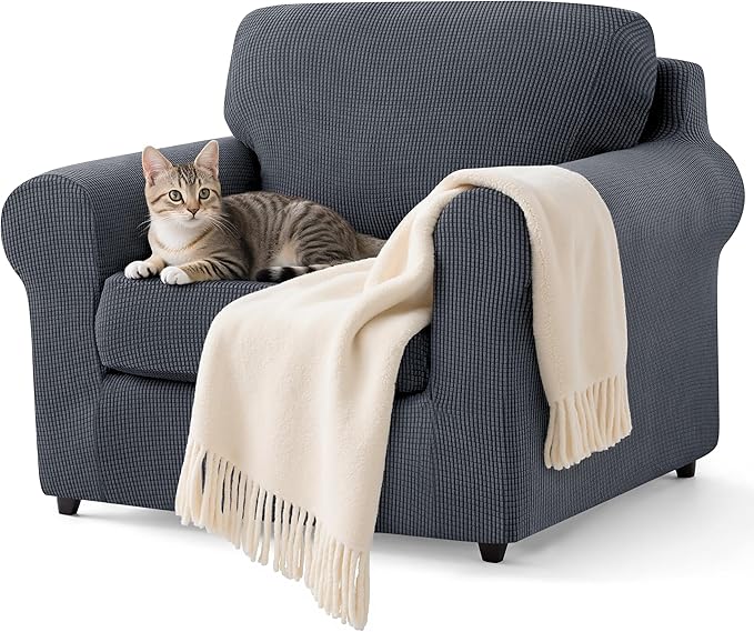 SUBRTEX 3 Pieces Stretch Sofa Slipcover Sets Couch Cover Sets Backrest Cushion