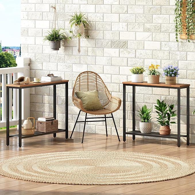 HOOBRO 29.5" Narrow Console Table, Small Entryway Table
