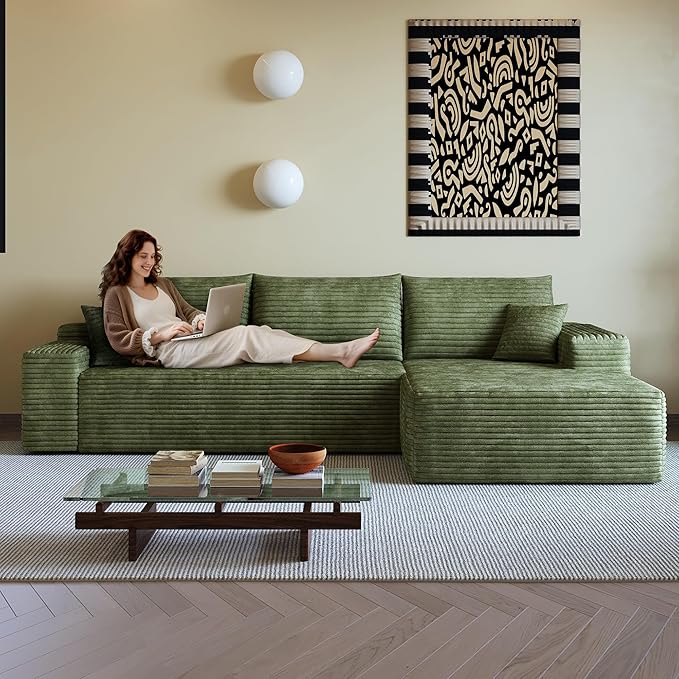 108" Sectional Couches for Living Room Cloud Couch Sofa