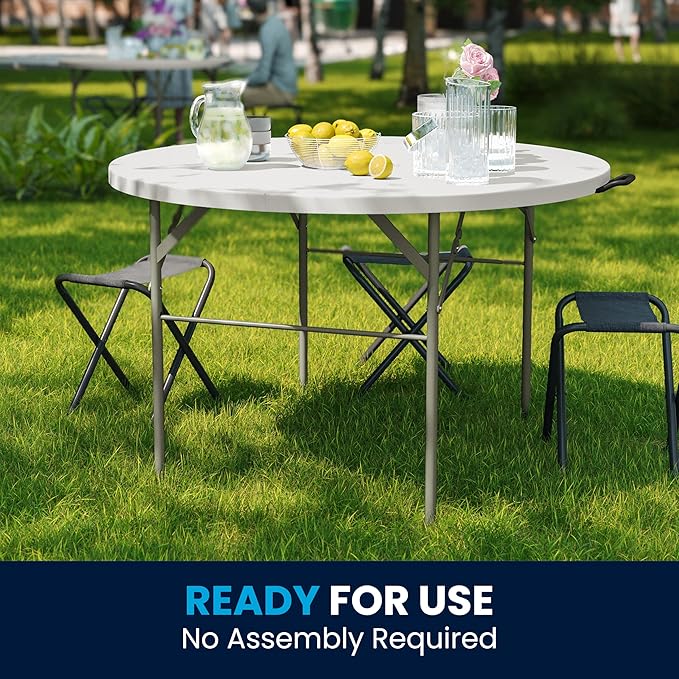 Flash Furniture Freeman 4' Round Plastic Folding Table