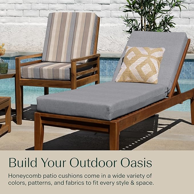 Honeycomb Outdoor Chaise Lounge Cushion