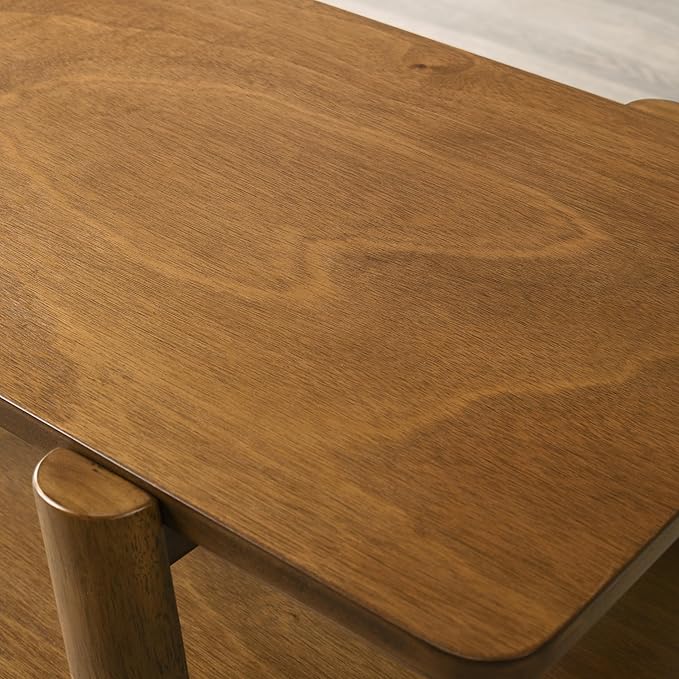Mid-Century Modern Coffee Table 43 in, Wood Living Room Table