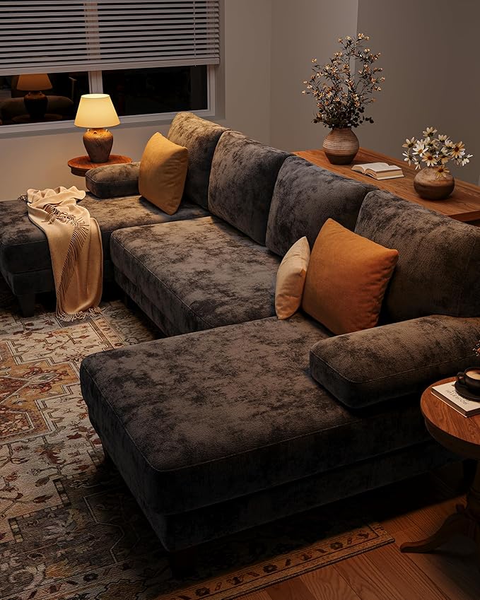 U-Shaped Sectional Couches for Living Room | 112 Inch Modern Sectional Couch |