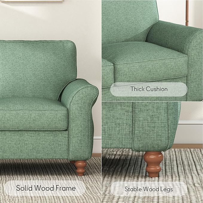 Bonzy Home 57" Loveseat Sofa, 2 Seater Comfy Love Seat Sofa