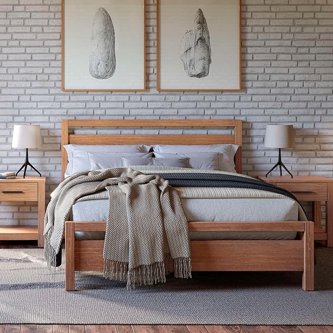 Grain Wood Furniture Loft King Size Solid Wood Bed