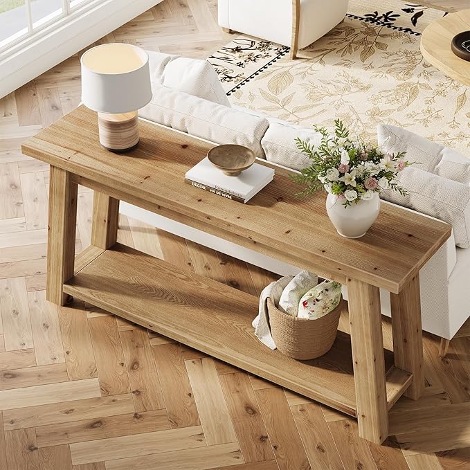 LITTLE TREE 70.9" Solid Wood Console Table