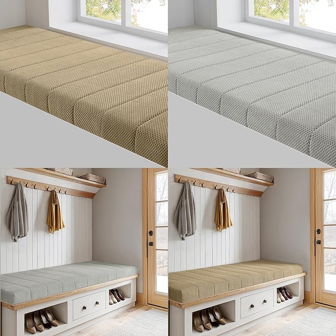 Custom Window Bench Seat Cushion Corduroy Soft Comfortable Customized Bay