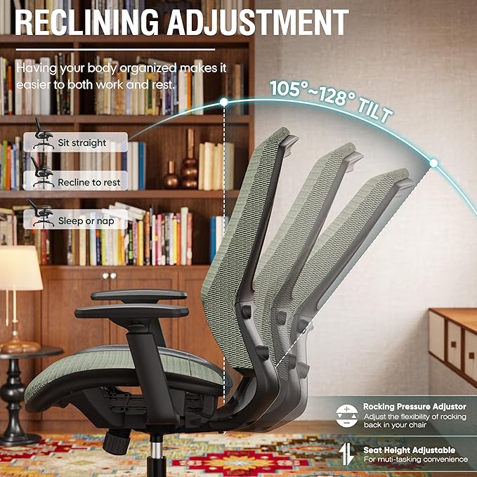 ELABEST Mesh Office Chair, Ergonomic Computer Desk Chair, Sturdy Task Chair-