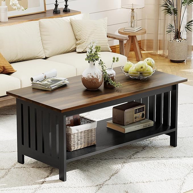 YOSHOOT 39.4" Farmhouse Coffee Table