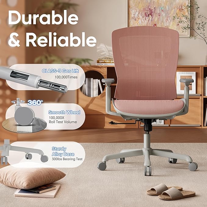 ELABEST Mesh Office Chair, Ergonomic Computer Desk Chair, Sturdy Task Chair-