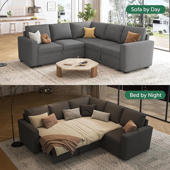 HONBAY Sectional Sleeper Sofa