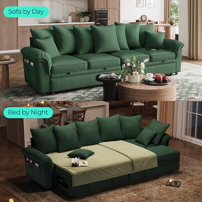 LINSY HOME Oversized Sectional Sleeper Sofa