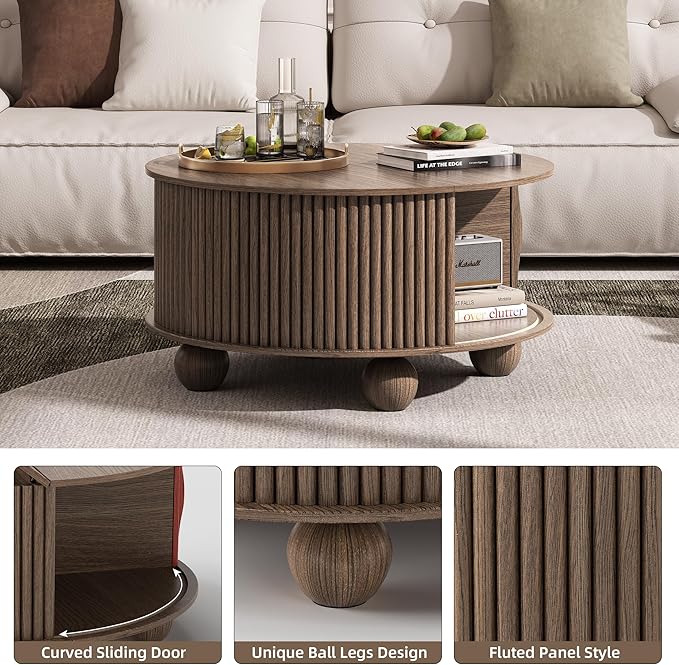 JOINICE Round Coffee Table