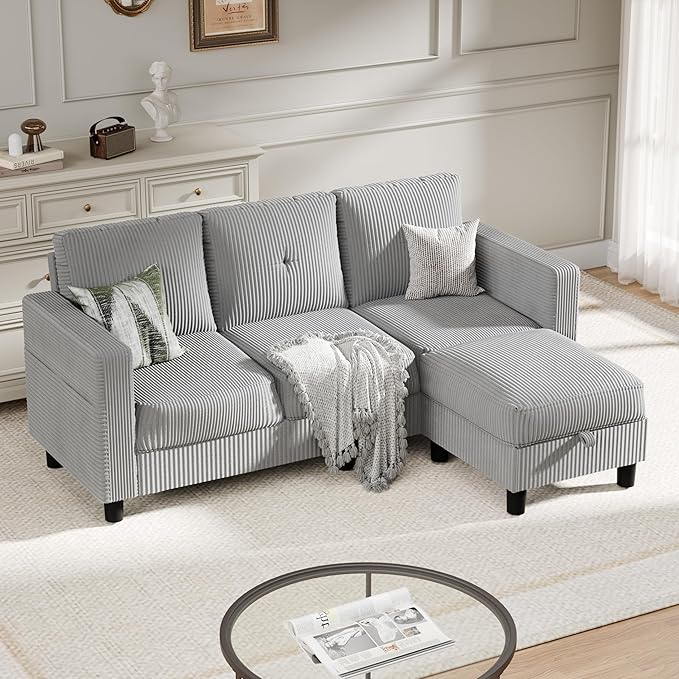 SUNLEI Convertible Sectional Sofa