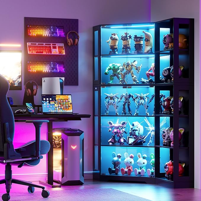 PAKASEPT Corner Display Curio Cabinet