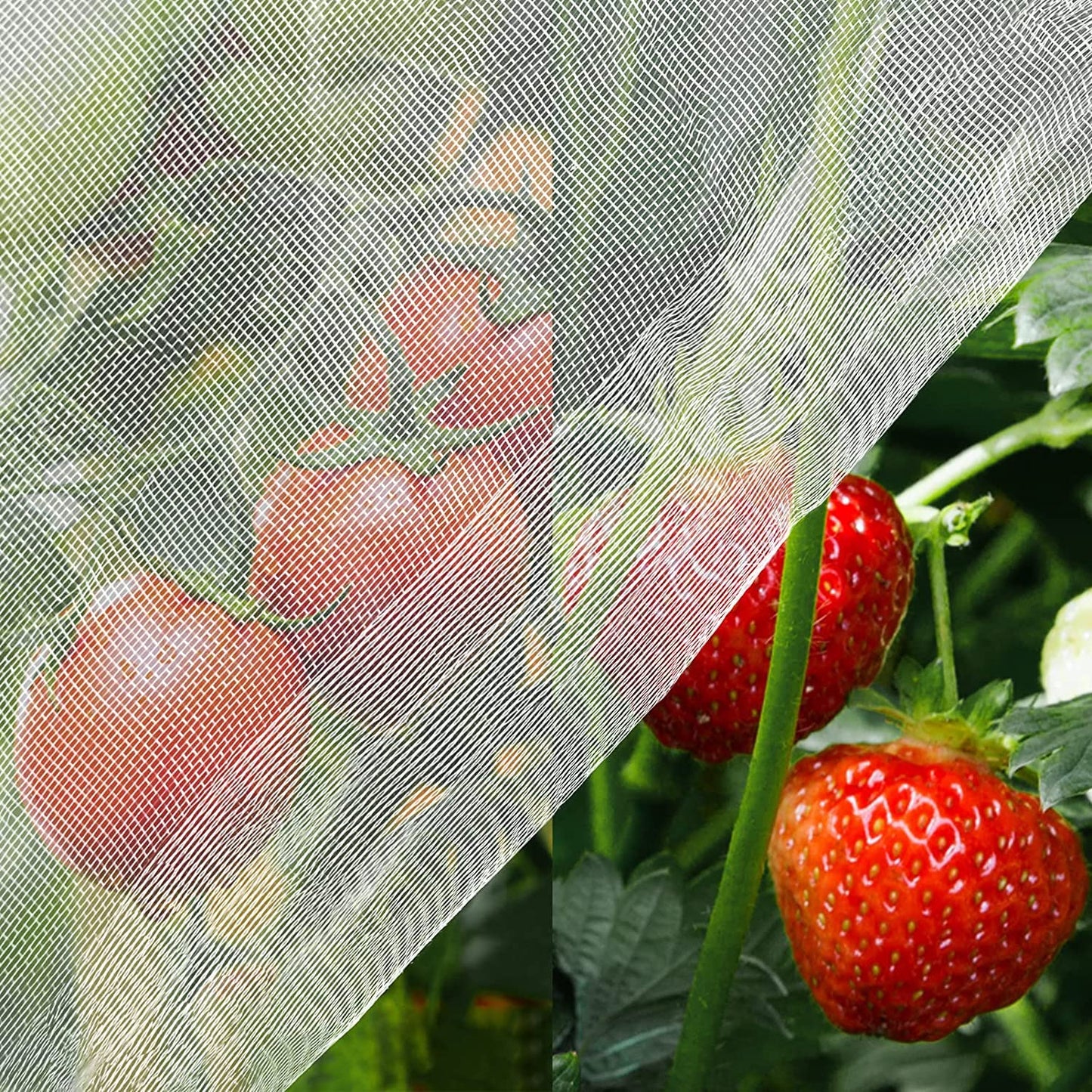 Unves 10x12ft Garden Netting, Bird Mesh Mosquito Netting, Row Covers Bird Net Barrier Screen Protect Fruits Crops, White Plant Cover Garden Mesh for Raised Beds Covers from Bugs Insect